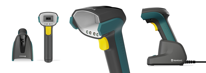 NVH220 Lophius BT AI Industrial Handheld Barcode Scanner from all angles